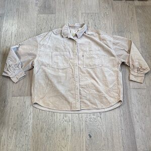 Levi's Women’s Beige Corduroy Shirt Size XL